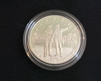 2004 Lewis and Clark Bicentennial Proof Silver Dollar. 