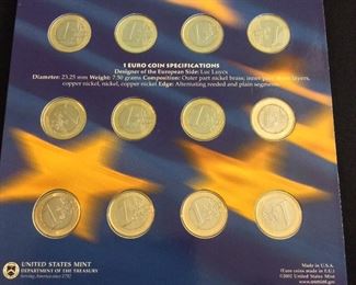 The 50 State Quarters & Euro Coin Collection. 