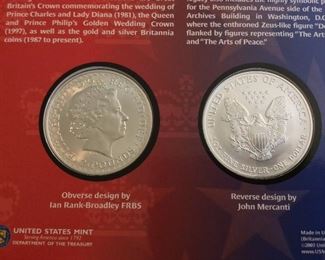 Legacies of Freedom United States and United Kingdom Silver Bullion Coin Set. 