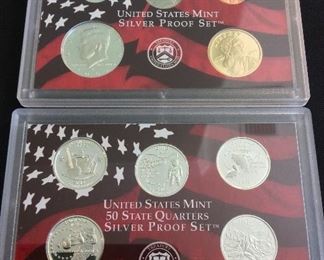 2002 S United States Mint Silver Proof 10-Piece Set.
