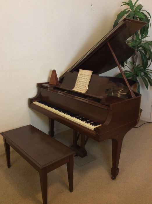 Steinway and Sons Grand Piano, Model M Serial Number 180628 (1917), "Patent Grand Construction Oct 3 1899". Recently Tuned and Cleaned with Paperwork. Walnut Finish,