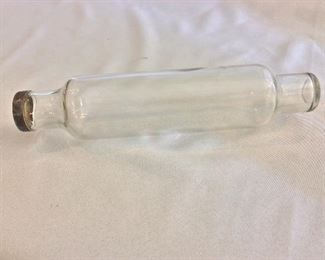 Vintage Glass Rolling Pin, 13" L. 