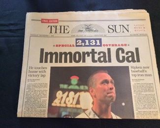 Cal Ripken Jr. 2,131 Consecutive Games, The Baltimore Sun. 