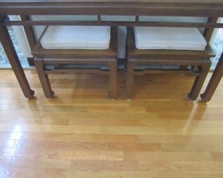 SOFA TABLE AND STOOLS