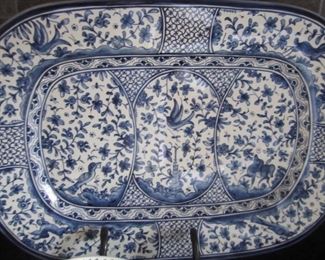 LARGE BLUE PLATTER