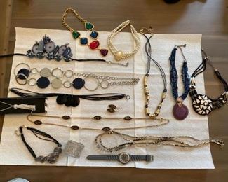 A ton of CHICOS jewelry, some BRIGHTON, custom designer and sterling silver.