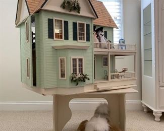 Custom Doll House with Swivel Base