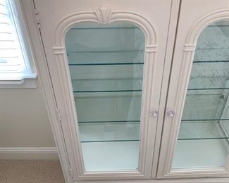 Vintage Display Cabinet with Glass Shelves