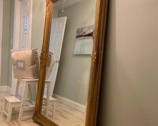 Oversized Mirror with Carved Giltwood Frame