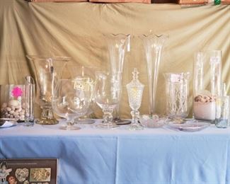 large glass decorative vases