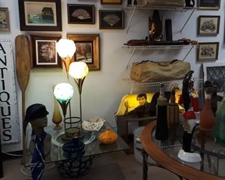 Mid-Century Modern Lamps, Decanters