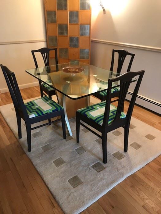 Custom dining room table 1980's. Paine Furniture Co of Boston Mass 1930's chairs sold separately.