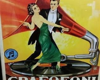 tbs vintage Italian Grafofoni Columbia poster