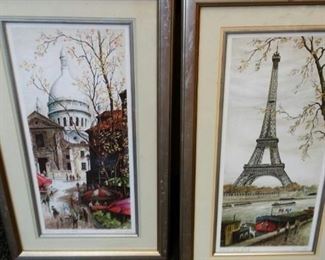 tbs pair of framed Paris in Autumn