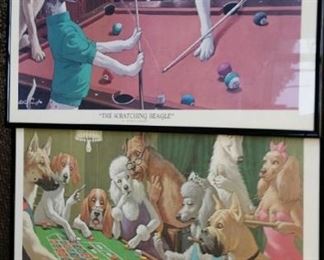tbs Dogs playing pool and poker, Arthur Sarnoff