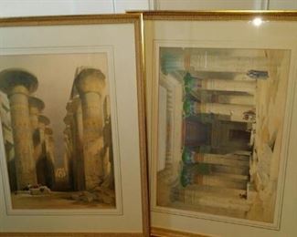 tbs Egyptian Temple at Luxor signed lithographs