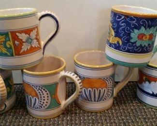 tbs Italian painted mugs