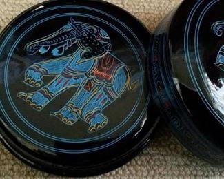 tbs elephant lacquered coasters