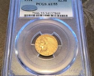 KFC019 Gold Two & a Half Dollar 