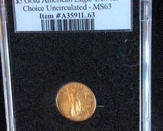 KFC017 US Mint 2017 1/10th ounce Gold American Eagle, Uncirculated 