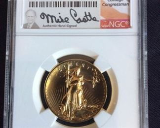 KFC027 US Mint 2009 $20 Gold Coin, NGC MS70