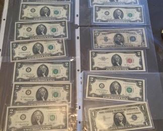 KFC048 Complete 12 District 1976 Bicentennial $2 Bills