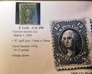 KFC063 E Grill, US Catalog #90, 12 cent Stamp