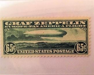 KFC065 Graf Zeppelin 65 cent Airmail Stamp, MINT, never hinged