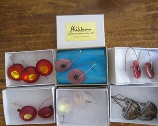 Philabaurn Glass Studio earrrings