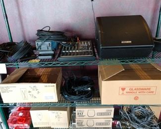 Shelving and Samson Sound System