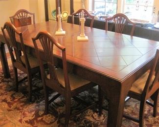 Dining Table with six Chairs.