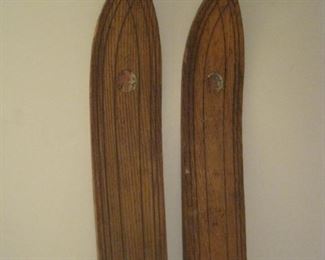 Vintage Wood Skis.