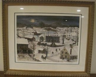 Will Moses: Vermont Christmas 272/500 with certificate.
