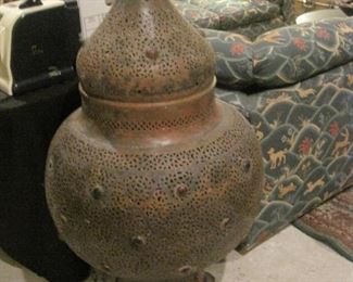 Pierced & Jeweled Moroccan Lantern.