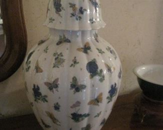 Butterfly Ginger Jars with Foo Dog Lids.