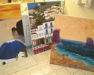 Large paintings.