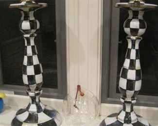Mackenzie Childs Candlesticks.