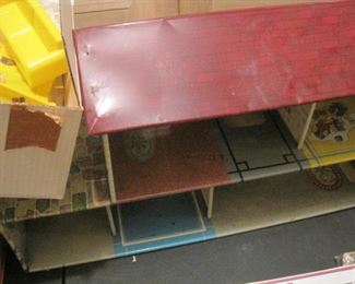 Mars Tin Doll House with Renwall Furniture.
