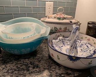 Pyrex,  Deruta, Portugal, and Italian pottery