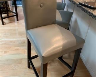 Pier 1 faux gray leather barstools...we have 4