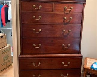 Antique chest (that acts as a desk)! Sooo much storage in one beautiful piece.