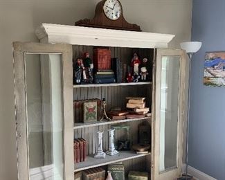Antique cabinet filled with great old books...