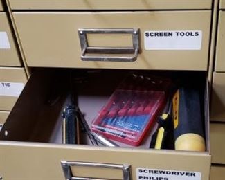 (6) 4 foot Black & Tan Tool Drawers