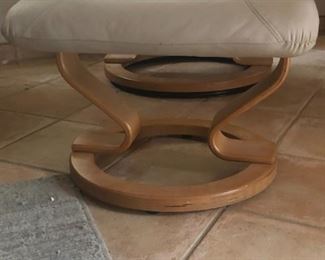 Leather Chairs & Ottoman Set