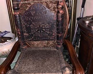 4 ANTIQUE LOW CHAIRS $165 EACH