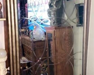 6FT  ETCHED BEVELD GLASS MIRROR  $125