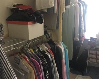 women's clothing (size M-L) and shoes (size 9.5). Lots of golf clothing, too.