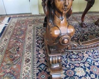Offered at $1200. Beautiful pedestal library table, believed by appraiser to be a reproduction and the table top may be a replacement. Mahogany 20th Century reproduction. (90.25"l x 32"w x 32"h) ~ Please send inquiries via text to 251.525.0966 and reference the photo number.