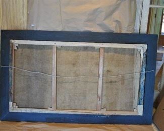 Offered at $500/each, or $1000 for the pair. Pair of "paintings" are believed to be parts of a larger painting, possibly a mural at one time. Appraised estimated age Mid 1800s. Many deterioration features requiring expert repair, but amazing as they are. 5" frame. No signature. (Each measure 33 1/2" x 62 3/4") ~ Please send inquiries via text to 251.525.0966 and reference the photo number.