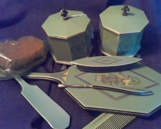 Vintage celluloid vanity set